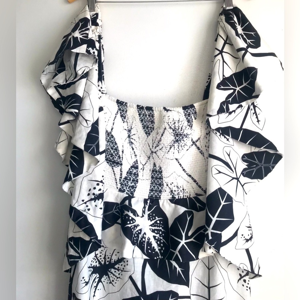 FARM RIO Graphic Leaves Midi Dress - Picture 9 of 16